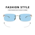 Classic Unisex UV400 Protection Sunglasses (Gold) - Image 3
