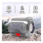 Plastic Rubber Wireless A005 Bluetooth Speaker (Grey) - Image 3