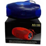 Plastic Rubber Wireless AO105 Bluetooth Speaker (Blue) - Image 3