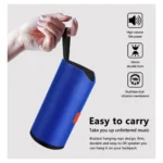 Plastic Rubber Wireless TG113 Bluetooth Speaker (Blue) - Image 2