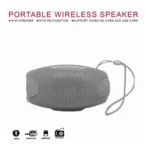 Plastic Rubber Wireless AO105 Bluetooth Speaker (Grey) - Image 2