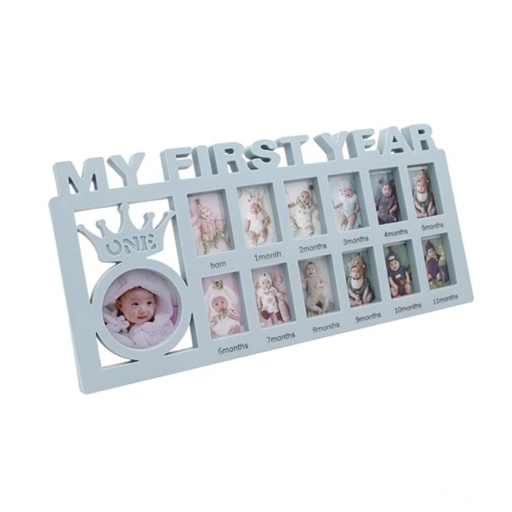 64233-1-1000x1000-1.webp Acrylic Newborn Baby First Year Photo Frame (Multicolor) - Image 1