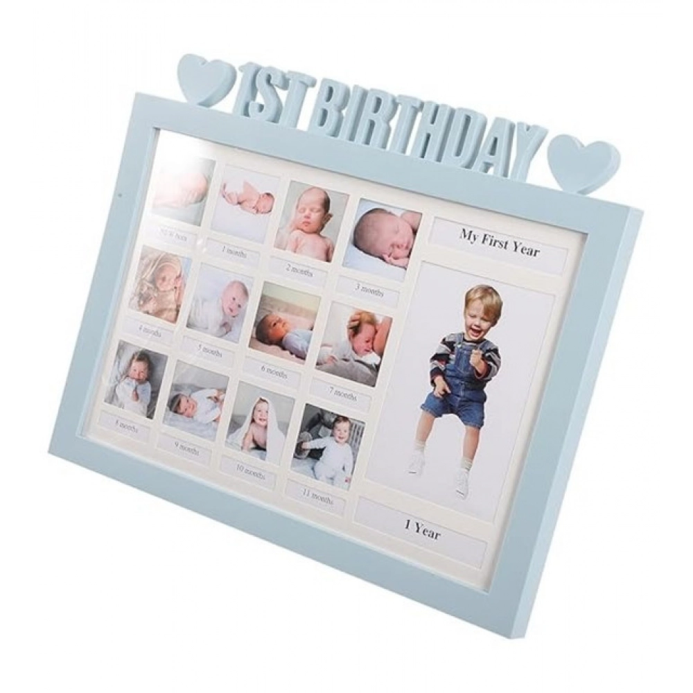 64234-1-1000x1000-1.webp Acrylic First Year Baby Photo Frame (Multicolor) - Image 1