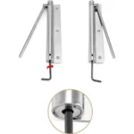 Generic Pack of 2 Automatic Door Closer Hinge Lock (Silver) - Image 2
