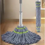 Generic Pack of 2 Microfiber Twist Mop for Floor Cleaning (Grey)