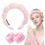 Generic Pack of 2 Spa Headband And Wristband Set (Pink) - Image 6
