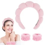 Generic Pack of 2 Spa Headband And Wristband Set (Pink) - Image 3