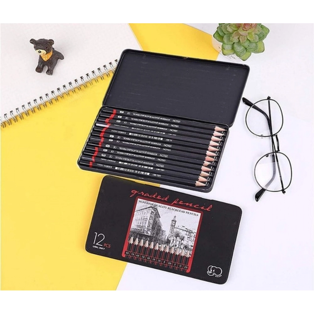 PID-66807-12-pcs-Art-Pencil-Kit-Set-Black-1-1000x1000-1.webp Generic Pack of 2 12 pcs Art Pencil Kit Set (Black) - Image 1