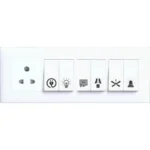 Generic Pack of 3 Switch Board Sticker (Black)