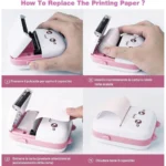 Generic Mini Printer (Pink-White) - Image 3