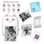 Generic Mini Printer (Pink-White) - Image 2