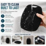 Generic Pack of 2 Silicone Body Scrubber Bath Brush (Black) - Image 3