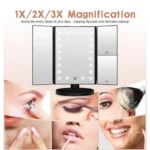 Generic Rechargeable Makeup Vanity Mirror (Silver) - Image 3