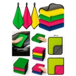 Generic Pack of 3 Microfiber Car Cleaning Towel (Multicolor) - Image 2