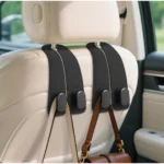 Generic Pack of 2 Leather Car Seat Headrest Hook (Black)