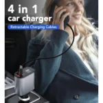 Generic Retractable Car Charger (Grey) - Image 4