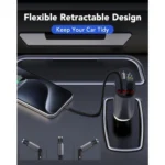 Generic Retractable Car Charger (Grey) - Image 3