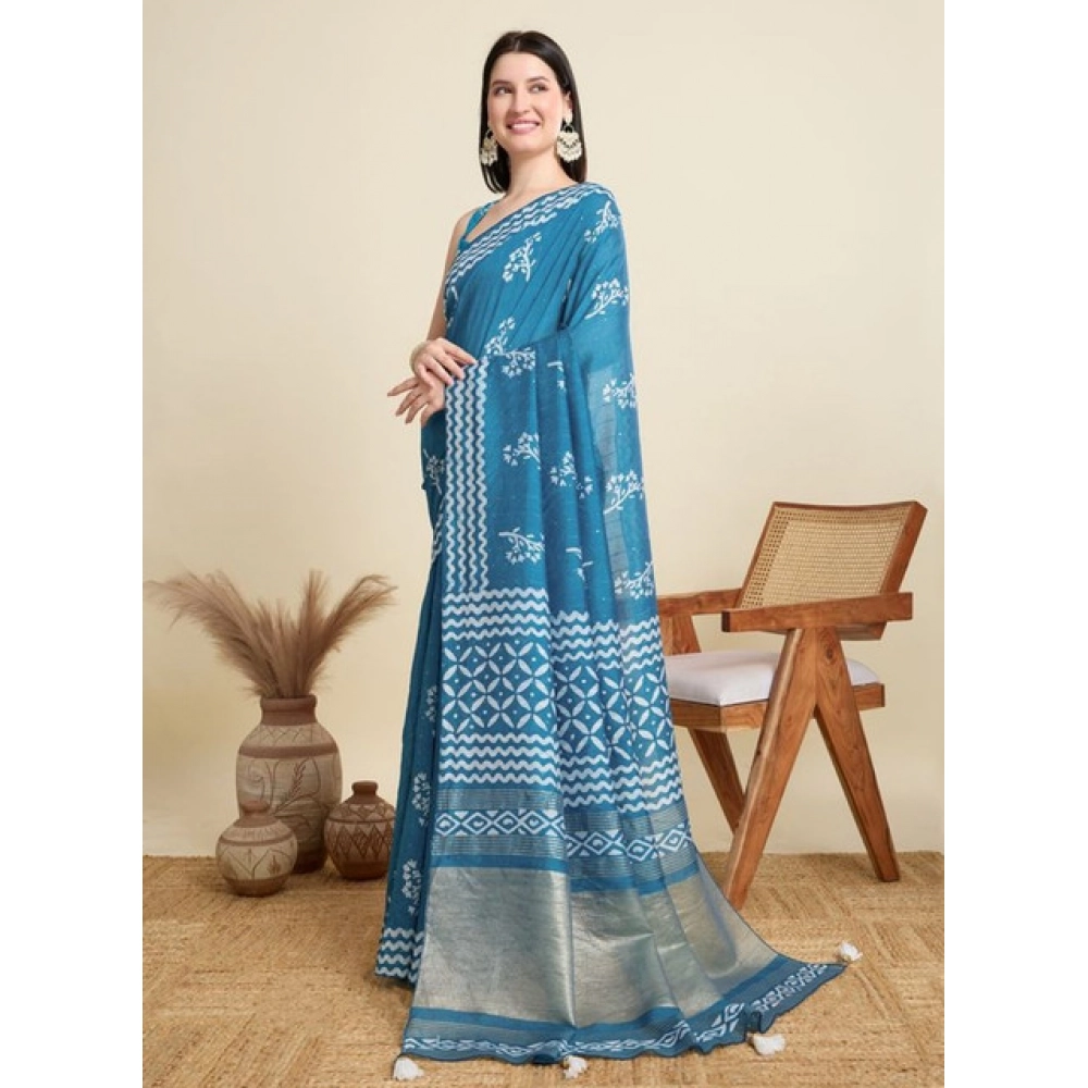 PID-65552-Women-s-Semi-Cotton-Printed-Saree-With-Unstitched-Blouse-5-5-Mtr-Sky-Blue-2-1000x1000-1.webp Generic Women's Semi Cotton Printed Saree With Unstitched Blouse 5.5Mtr (Sky-Blue) - Image 1