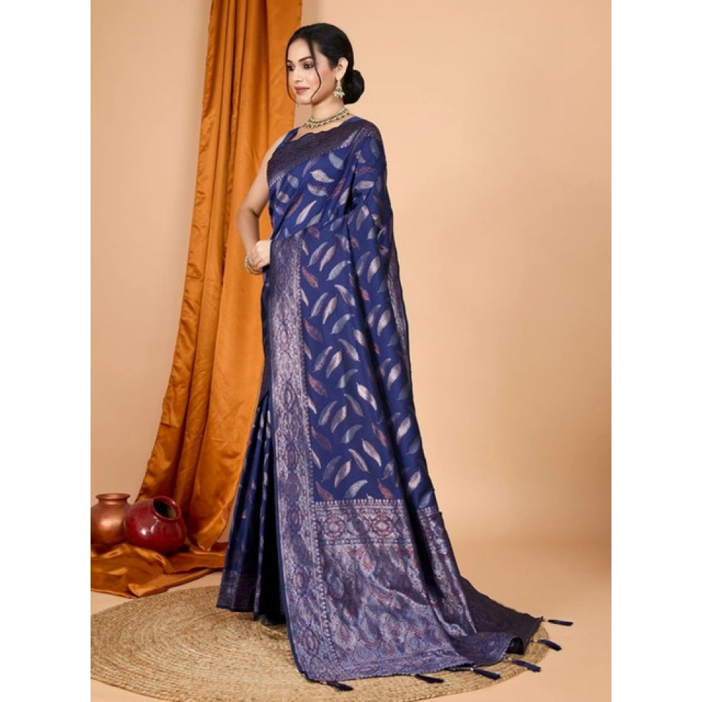 PID-65566-Women-s-Soft-Silk-Jacquard-Saree-With-Unstitched-Blouse-5-5-Mtr-Navy-Blue-2-1000x1000-1.webp Generic Women's Soft Silk Jacquard Saree With Unstitched Blouse 5.5Mtr (Navy Blue) - Image 1