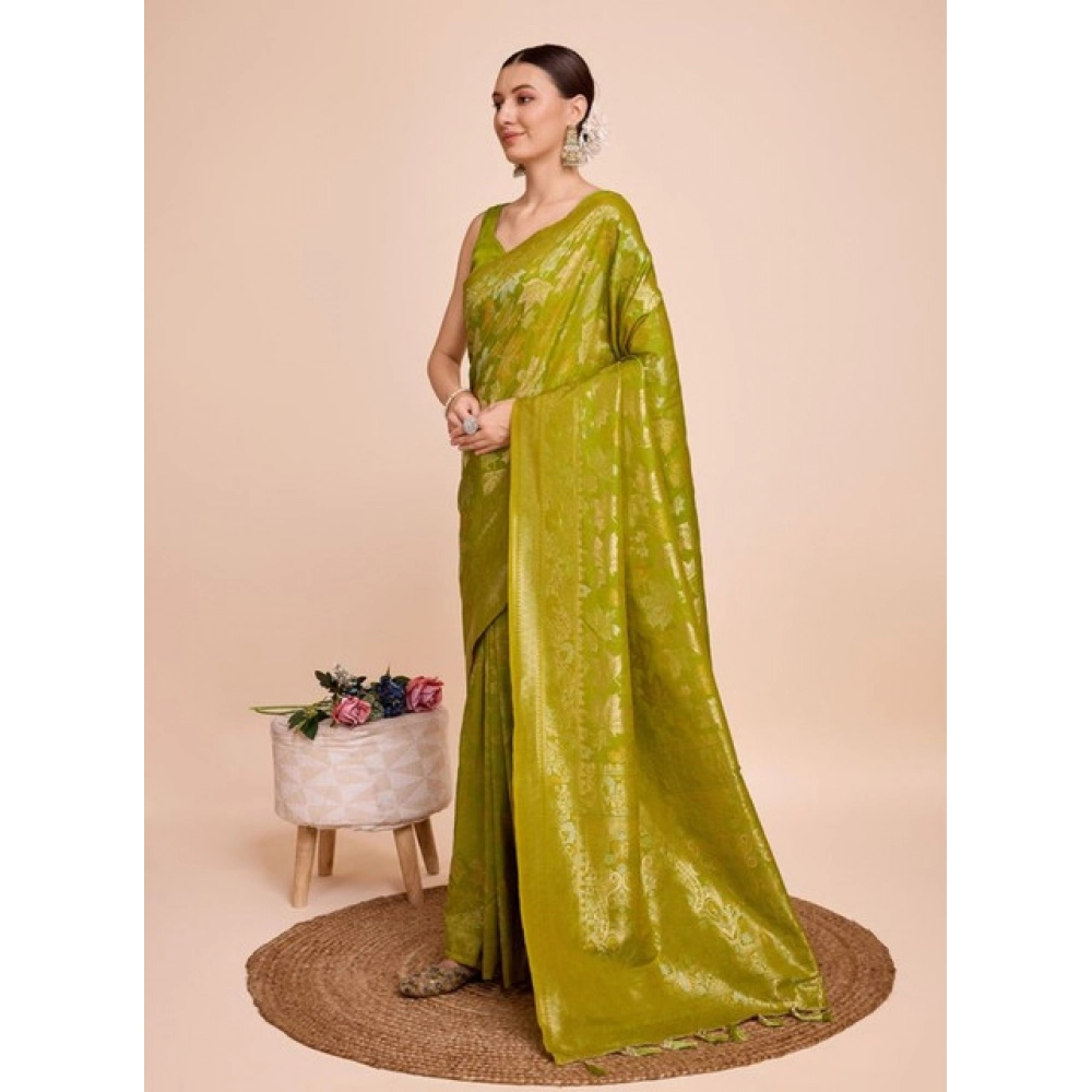 PID-65571-Women-s-Soft-Silk-Jacquard-Saree-With-Unstitched-Blouse-5-5-Mtr-Lime-Green-2-1000x1000-1.webp Generic Women's Soft Silk Jacquard Saree With Unstitched Blouse 5.5Mtr (Lime-Green) - Image 1