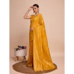 Generic Women's Soft Silk Jacquard Saree With Unstitched Blouse 5.5Mtr (Mustard)