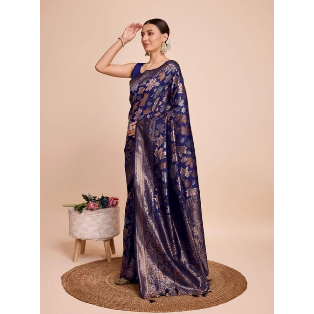 PID-65573-Women-s-Soft-Silk-Jacquard-Saree-With-Unstitched-Blouse-5-5-Mtr-Navy-Blue-2-1000x1000-1.webp Generic Women's Soft Silk Jacquard Saree With Unstitched Blouse 5.5Mtr (Navy-Blue) - Image 1