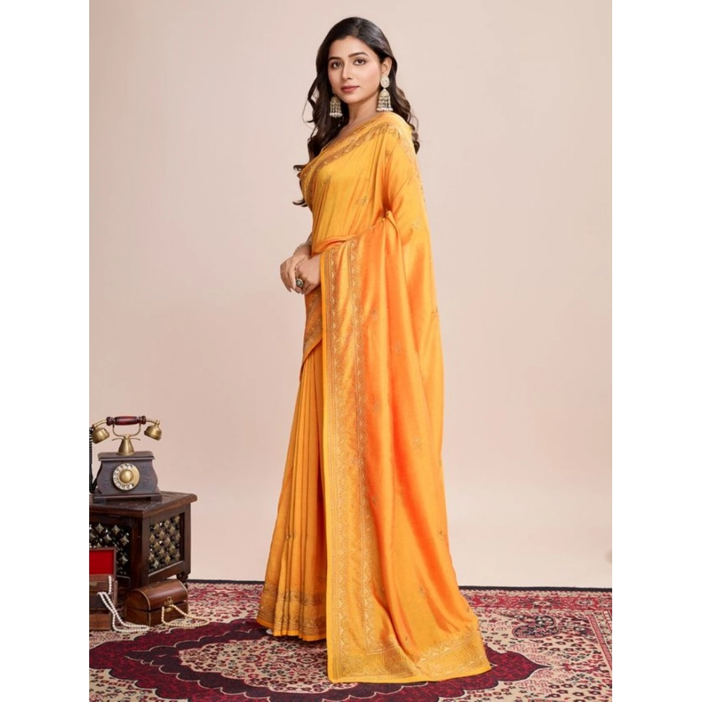 PID-65577-Women-s-Vichitra-Silk-Embroidery-Work-Saree-With-Unstitched-Blouse-5-5-Mtr-Mustard-2-1000x1000-1.webp Generic Women's Vichitra Silk Embroidery Work Saree With Unstitched Blouse 5.5Mtr (Mustard) - Image 1