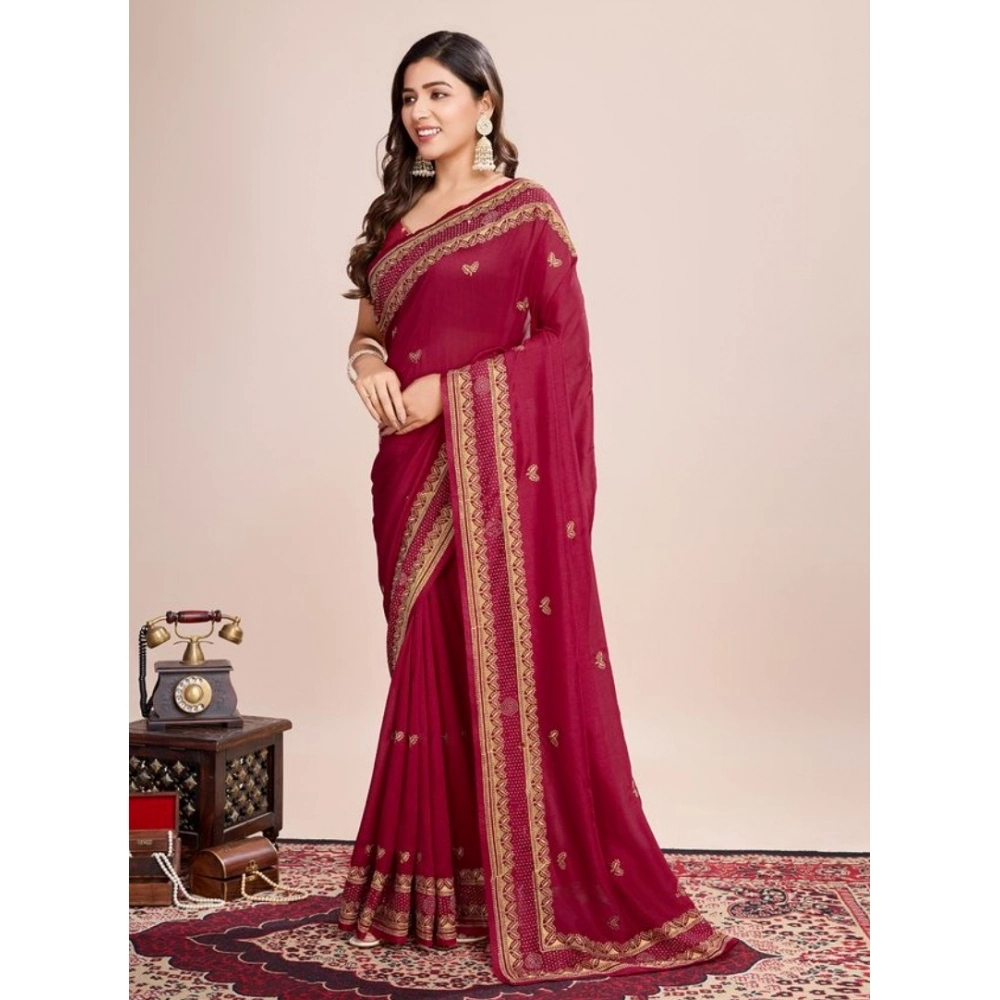 PID-65580-Women-s-Vichitra-Silk-Embroidery-Work-Saree-With-Unstitched-Blouse-5-5-Mtr-Red-2-1000x1000-1.webp Generic Women's Vichitra Silk Embroidery Work Saree With Unstitched Blouse 5.5Mtr (Red) - Image 1