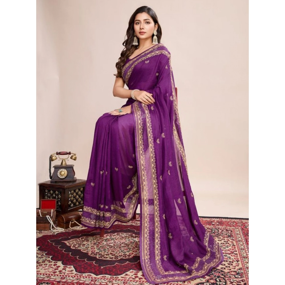PID-65582-Women-s-Vichitra-Silk-Embroidery-Work-Saree-With-Unstitched-Blouse-5-5-Mtr-Wine-2-1000x1000-1.webp Generic Women's Vichitra Silk Embroidery Work Saree With Unstitched Blouse 5.5Mtr (Wine) - Image 1