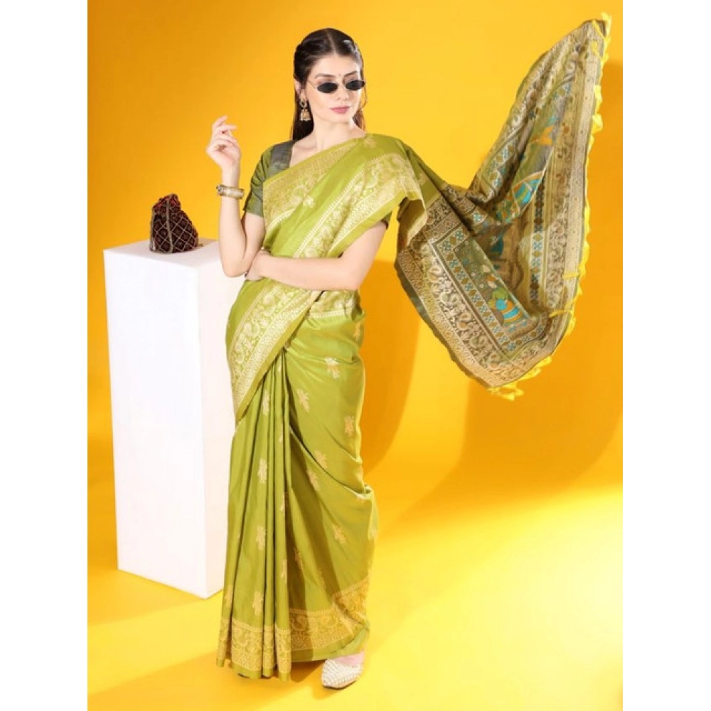PID-65648-Generic-Women-S-Raw-Silk-Woven-Motif-Saree-With-Unstitched-Blouse-5-5-Mtr-Olive-2-1000x1000-1.webp Generic Women's Raw_Silk Woven_Motif Saree With Unstitched Blouse 5.5Mtr (Olive) - Image 1