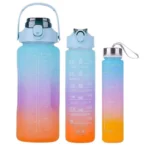 Generic 3 Pcs Motivational Leakproof Tritan Water Bottles (Multicolor) - Image 6
