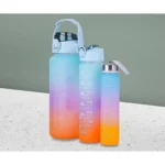 Generic 3 Pcs Motivational Leakproof Tritan Water Bottles (Multicolor) - Image 5