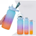 Generic 3 Pcs Motivational Leakproof Tritan Water Bottles (Multicolor) - Image 3