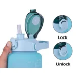 Generic 3 Pcs Motivational Leakproof Tritan Water Bottles (Multicolor) - Image 2