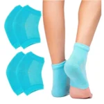 Generic Pack of 2 Half Gel Cotton Heel Socks (Blue) - Image 5