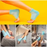 Generic Pack of 2 Half Gel Cotton Heel Socks (Blue) - Image 2
