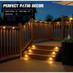 Generic Pack of 3 Stair Deck Solar Light (Black) - Image 2