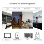 Generic Pack of 10 Portable Home USB Night Lights (White) - Image 2