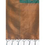 Generic Women's Banarasi Silk Printed Saree With Unstitched Blouse 5.5Mtr (Green) - Image 2