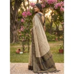 Generic Women's Cotton Printed Saree With Unstitched Blouse 5.5Mtr (Multicolor) - Image 2
