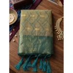 Generic Women's Cotton Printed Saree With Unstitched Blouse 5.5Mtr (Multicolor) - Image 3
