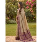 Generic Women's Cotton Printed Saree With Unstitched Blouse 5.5Mtr (Multicolor) - Image 2