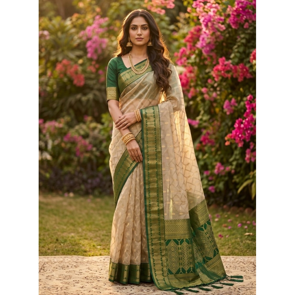 PID-67076-Women-s-Cotton-Printed-Saree-With-Unstitched-Blouse-5-5-Mtr-Chiku-With-Green-1-1000x1000-1.webp Generic Women's Cotton Printed Saree With Unstitched Blouse 5.5Mtr (Multicolor) - Image 1
