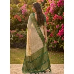 Generic Women's Cotton Printed Saree With Unstitched Blouse 5.5Mtr (Multicolor) - Image 4