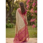 Generic Women's Cotton Printed Saree With Unstitched Blouse 5.5Mtr (Multicolor) - Image 4