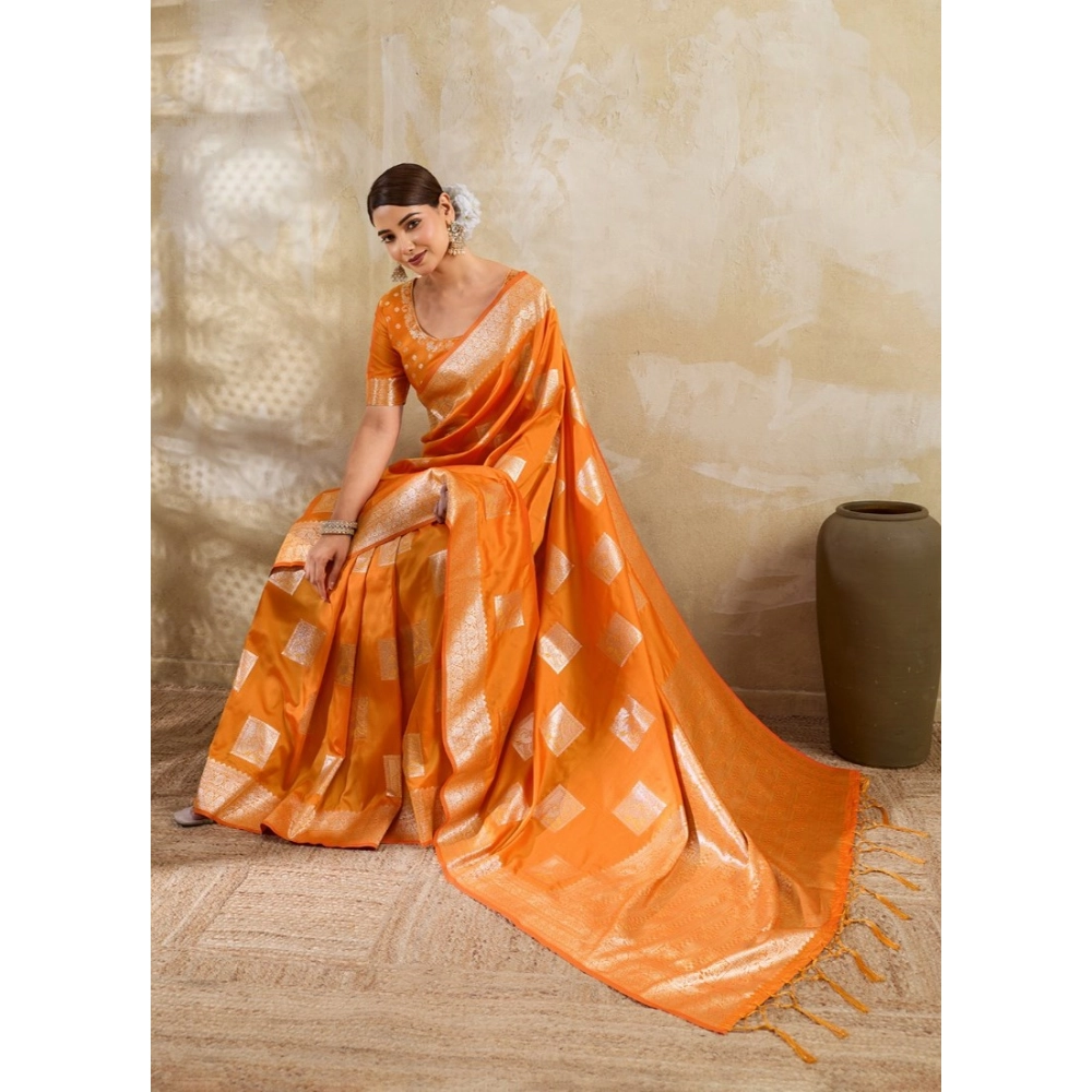 PID-67086-Women-s-Silk-Blend-Printed-Saree-With-Unstitched-Blouse-5-5-Mtr-Orange-1-1000x1000-1.webp Generic Women's Silk Blend Printed Saree With Unstitched Blouse 5.5Mtr (Orange) - Image 1