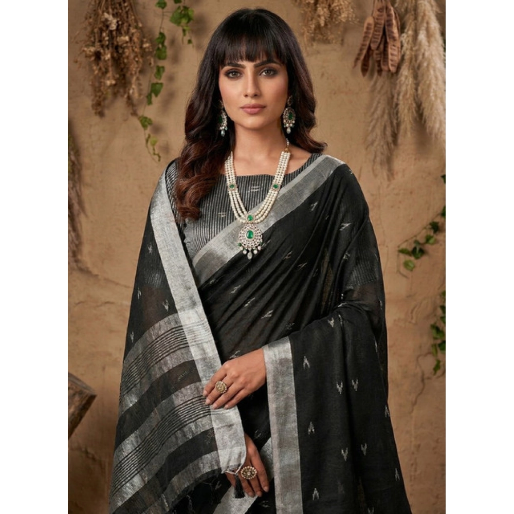 PID-67097-Women-s-Linen-Cotton-Printed-Saree-With-Unstitched-Blouse-5-5-Mtr-Black-1-1000x1000-1.webp Generic Women's Linen Cotton Printed Saree With Unstitched Blouse 5.5Mtr (Black) - Image 1