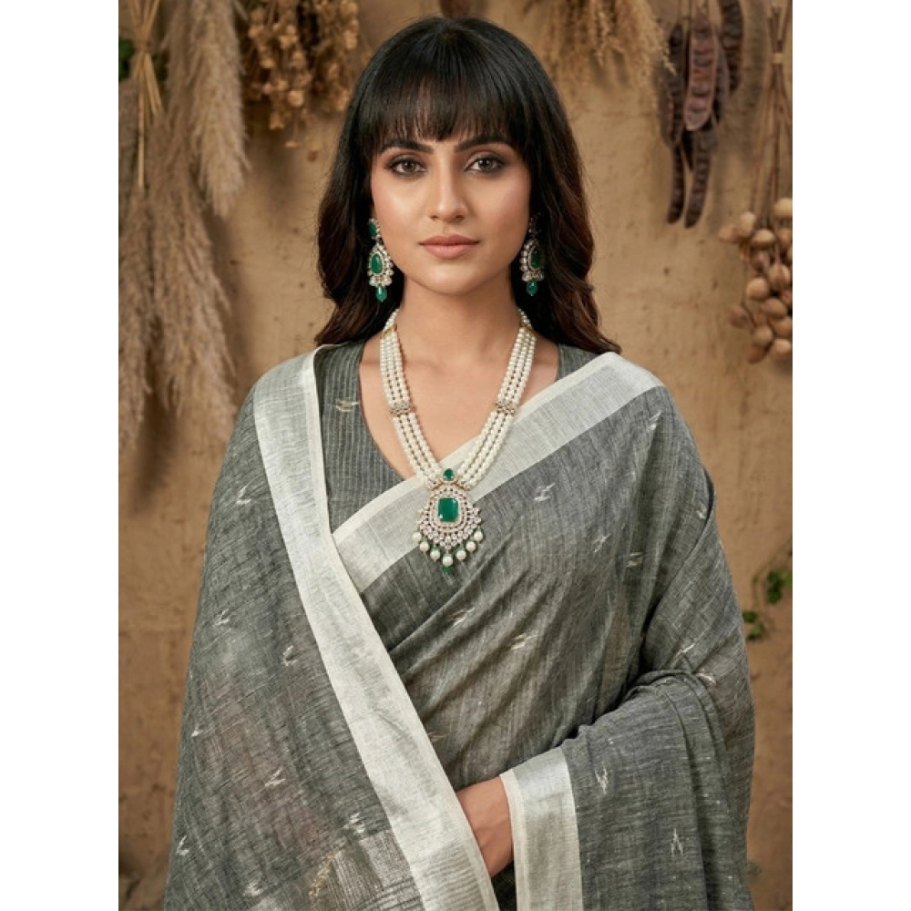 PID-67099-Women-s-Linen-Cotton-Printed-Saree-With-Unstitched-Blouse-5-5-Mtr-Gray-1-1000x1000-1.webp Generic Women's Linen Cotton Printed Saree With Unstitched Blouse 5.5Mtr (Gray) - Image 1
