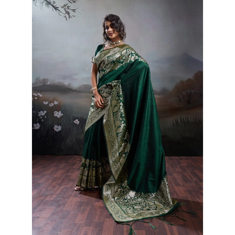 PID-67102-Women-s-Silk-Blend-Printed-Saree-With-Unstitched-Blouse-5-5-Mtr-Dark-Green-1-1000x1000-1.webp Generic Women's Silk Blend Printed Saree With Unstitched Blouse 5.5Mtr (Dark Green) - Image 1