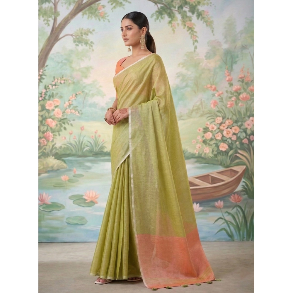 PID-67111-Women-s-Tissue-Silk-Soild-Saree-With-Unstitched-Blouse-5-5-Mtr-Green-1-1000x1000-1.webp Generic Women's Tissue Silk Solid Saree With Unstitched Blouse 5.5Mtr (Green) - Image 1
